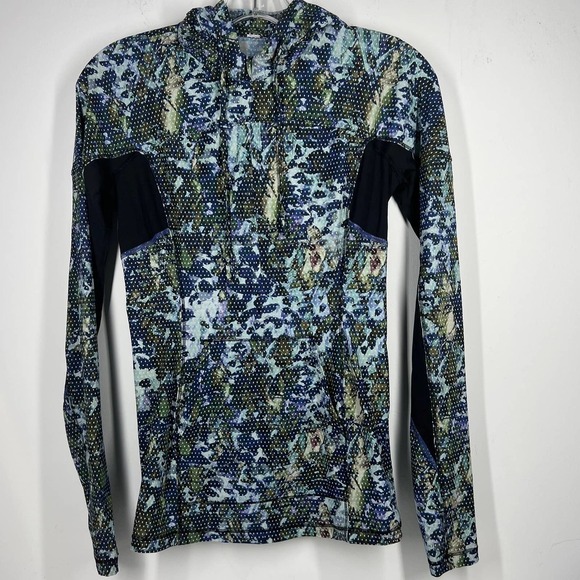 Lululemon Run UPF50+ Lightweight Hooded Slim Long Sleeve 4 Floral Black NWOT - Picture 8 of 13